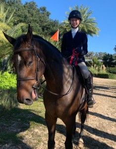 University of Tampa sophomore Peyton Wong placed second in the Open Varsity Under Saddle class.