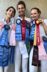 All smiles after a successful weekend: L-R: Katarina Coello, Ella Saidi, Amber Lleida