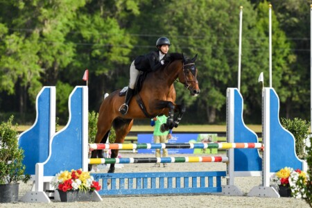 Ella Saidi placed 4 th in the 0.85m Jumper Classic aboard Mister Right C, owned by JF
Gagne.